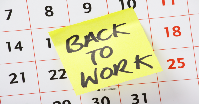 Back to work